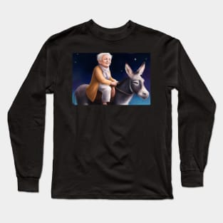 In Memory of my Mom Riding her Donkey Long Sleeve T-Shirt